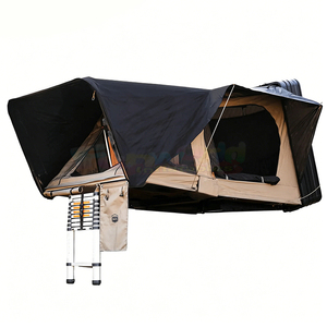 Carpa de techo de aluminio para camping, para 4 personas, para SUV, para las 4 estaciones, Dachzelt, doble capa, triangular, de carcasa rígida, Tente De Toit - Product Image 1
