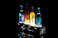 Présentoir lumineux LED en acrylique pour bouteilles d'alcool, support lumineux pour vin, présentoir de comptoir éclairé pour bar, club, pub, boîte de nuit
