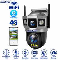 Kamera Keamanan CCTV WiFi 4G ESOE V380 Pro Deteksi Gerakan Manusia Audio Dua Arah Penglihatan Malam Berwarna Penuh Untuk Kamera CCTV Dalam Ruangan