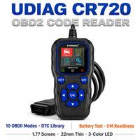Lector de Códigos OBD2 UDIAG CR720, Escáner de Diagnóstico para Auto, Probador de Batería, Pantalla de 1.77 Pulgadas, 10 Modos, Consulta de DTC para Vehículos de 12V