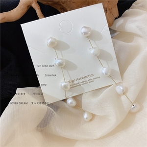 G520 orecchino di <span class=keywords><strong>perle</strong></span> d'acqua dolce perno gioielli <span class=keywords><strong>in</strong></span> stile coreano ciondola l'orecchino a goccia lungo orecchino appeso di <span class=keywords><strong>perle</strong></span> reali per le signore - Product Image 6