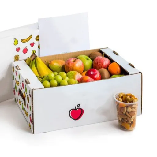 Caixas personalizadas de papelão de frutas cordadas impressão personalizada caixa de papel de legumes caixa de frutas