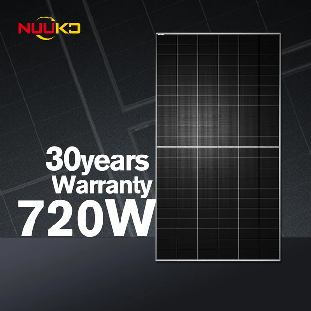 Nuuko HJT N Type Manufacture Bifacial Shingled Solar Power Panel 720W 710W 690W 680W 675Watt Solar Panel Complete Kit EU Stock