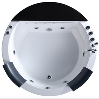 Baignoires rondes modernes portables pour intérieur, très vendues, avec coussins en PU doux, cascade et lumières LED, jacuzzi