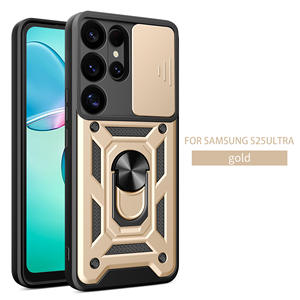 เคสโทรศัพท์แบบหมุนได้ ดีไซน์เกราะป้องกัน ผลิตจาก TPU และ PC ป้องกันแรงกระแทก บางเฉียบ พร้อมวงแหวนแม่เหล็กในตัว และฝาปิดเลื่อนปิดกล้อง - Product Image 3