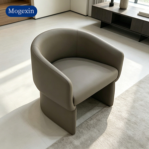 Modern <b>Upholstered</b> Dining <b>Chairs</b> Set Grey Fabric Accent <b>Chairs</b> for Restaurant Hotel Use - Product Image 2
