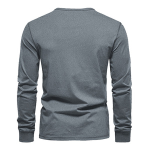 Camiseta <span class=keywords><strong>de</strong></span> Manga Larga Estilo Waffle para Hombre, Camiseta Henley Transpirable e Informal, Top Informal - Product Image 5