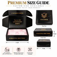 Boîte en carton ondulé élégante LUCKLAIKE avec feuille d'or noire pour cosmétiques, emballage personnalisé pour produits de beauté, impression de boîtes en carton