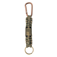 Accessoire de sport de plein air, porte-clés en paracorde avec drapeau de couleur personnalisée, porte-clés en paracorde fait main pour la randonnée