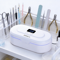SNRQI Équipement de Salon de Manucure, Boîte de Stérilisation pour Outils à Ongles, Stérilisateur en Plastique pour Outils à Ongles, Boîte de Stérilisation Sans Fil pour Outils à Ongles