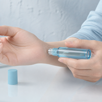 Flacon roll-on en verre bleu personnalisé 10 ml pour sérum cosmétique ou parfum