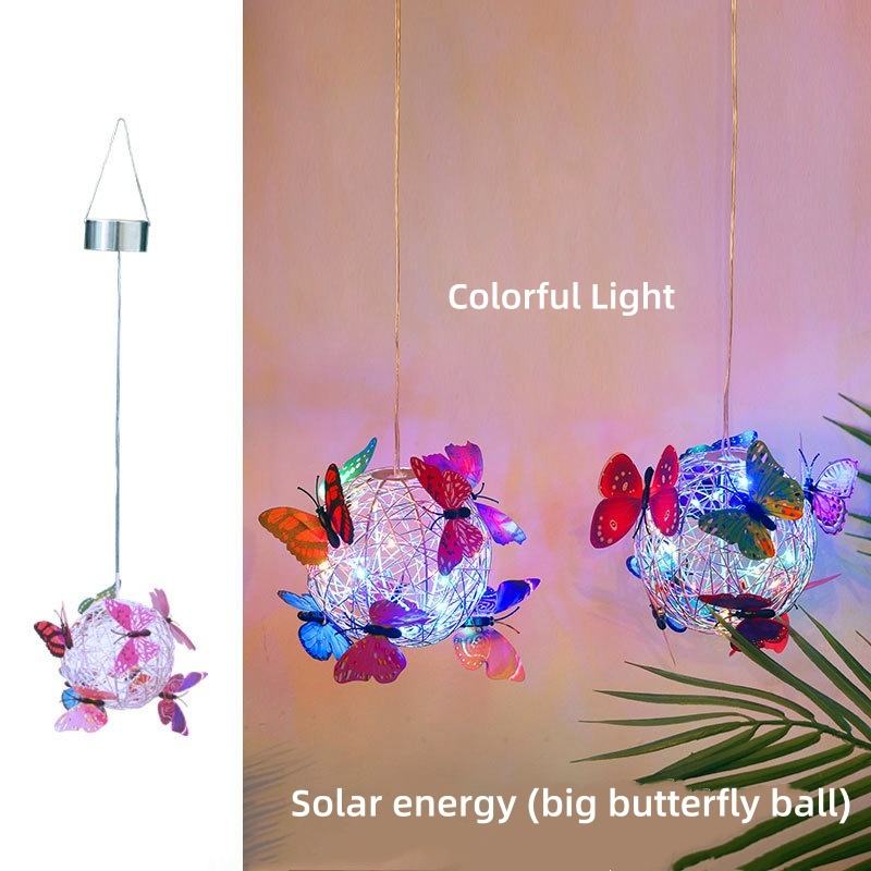 Grand papillon lumière colorée