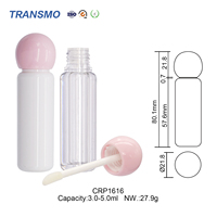 Emballage cosmétique, tubes à gloss à lèvres en plastique transparent, contenants vides de 3 à 5 ml, recyclables, personnalisables, MOQ12000, compatibles avec le blush