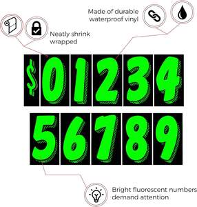 Autocollants numérotés en <span class=keywords><strong>vinyle</strong></span> pour la vente <span class=keywords><strong>de</strong></span> voitures, grands autocollants <span class=keywords><strong>de</strong></span> prix pour pare-brise, fournitures durables pour concessionnaires automobiles - Product Image 3