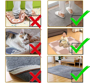 Rug Gripper Hardwood Floors Rubber Adhesive Washable Mats Removable Rug <b>Tape</b> Residue-Free Non-Slip Anti-Curling Floor <b>Tape</b> - Product Image 5