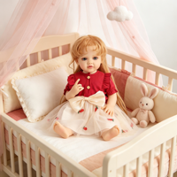 Poupée Reborn réaliste de 22 pouces, corps entièrement en vinyle, aspect de nouveau-né, vêtements assortis, personnalisable, vente en gros, cadeau