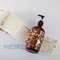 Impression personnalisée étanche brillant feuille d'or timbre soins de la peau bouteille cosmétique étiquettes transparentes autocollant d'étiquette transparente pour animaux de compagnie