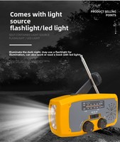 Manuelles Kurbel-Solar- und Batteriebetriebenes AM/FM/NOAA-Wetterradio mit Eingebautem Lautsprecher für Hurrikan-Vorsorge