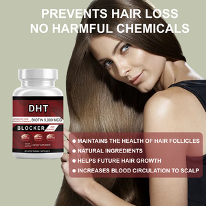 Cápsulas de Suplemento Bloqueador de DHT Más Vendidas, 60 Cápsulas, Fórmula Rica en Biotina y Vitaminas para el Crecimiento del Cabello - Product Image 5