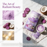 Poudre de Latte Beauté au Collagène Aeglwell, Collagène Marin, Glutathion, Vitamine C, Saveur Ube Taro, Boisson Instantanée Beauté en Poudre, ODM OEM