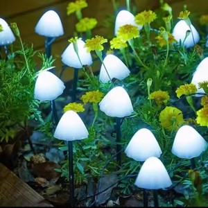 10 LED <b>Solar</b> Mushroom Lights Outdoor Waterproof Decorative Street Lights for Lawn Garden Patio Christmas Holiday Decoration - Product Image 5