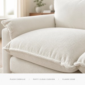 Sofá Seccional de Chenilla en Forma de <span class=keywords><strong>L</strong></span> para Sala de Estar con Chaise Longue, Conjunto de Sofás Modernos de Tela para el Hogar - Product Image 4