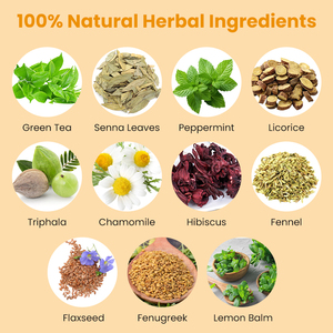 Thé vert aux herbes personnalisé OEM pour soulager la <span class=keywords><strong>constipation</strong></span> avec thé détox à la menthe poivrée en sachets, réduit les ballonnements, favorise le bien-être digestif - Product Image 2