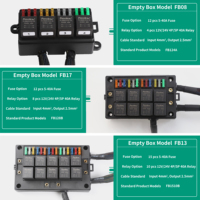 Boîtier de relais vide 12V 24V avec connecteurs, personnalisable, à emplacements remplaçables, pour automobile