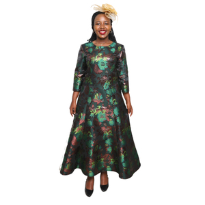 High Quality Church Ladies <b>Dress</b> African Turkey Office Ladies 5xl Plus Size Women Single <b>Dress</b> With Elegant Flora <b>Pattern</b> - Product Image 4