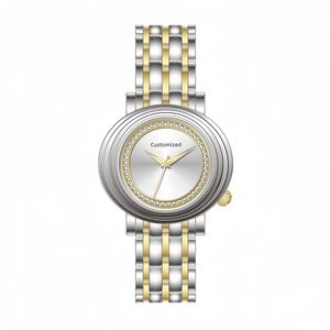 นาฬิกาควอตซ์ทรงรีแบบใหม่ OEM ODM ผลิตตามสั่ง ตัวเรือนสแตนเลสสตีล 316L สีทองบางเฉียบ นาฬิกาข้อมือผู้หญิงสุดหรู ขนาด 32 มม. เครื่องควอตซ์ญี่ปุ่น - Product Image 2