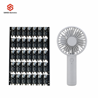 Fabricant de cartes de contrôle électroniques tout-en-un pour mini-ventilateurs et lampes de poche, avec masque de soudure noir personnalisé et sérigraphie blanche, pour assemblage de PCB