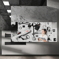 Bras robotisé ABB six axes avec commande PLC, entraînement électromécanique, protection IP65, pour assemblage de bureau, manutention et application de colle