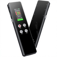Enregistreur vocal numérique portable 32 Go, matériau métallique, écran 0,96 pouces, USB Type-C, enregistrement 15-18h, format WMA, enregistrement en un clic