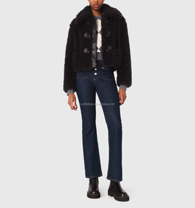 Elegance Top Qualité Garder Au Chaud Col Large Coupe Régulière Veste En Fausse Fourrure <span class=keywords><strong>Femme</strong></span> <span class=keywords><strong>Manteau</strong></span> <span class=keywords><strong>Court</strong></span> Bouclé En Fausse Fourrure Chaude - Product Image 6