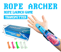 Lanceur de corde électrique pour poignet, jouet anti-stress rechargeable, lanceur de ficelle rétractable qui brille dans le noir, jouet interactif en plastique pour enfants