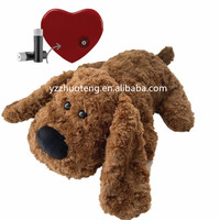 Jouet en peluche personnalisé pour chiot, aide au sommeil, ours en peluche avec battement de cœur, jouet de confort comportemental avec pulsations pour chiot, ours en peluche anti-anxiété