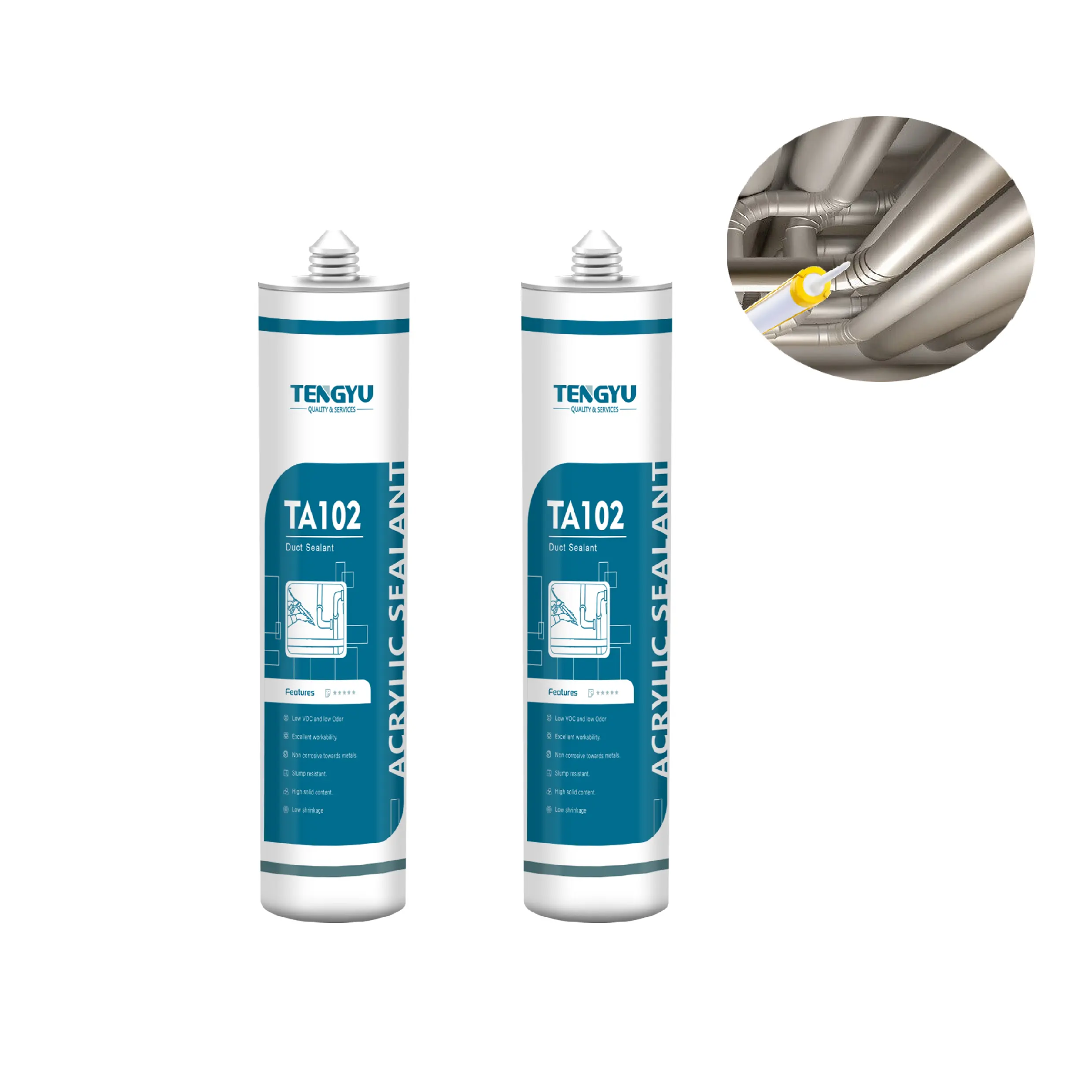 TENGYU easy to use water based duct sealant acrylic sealant for HVAC system
