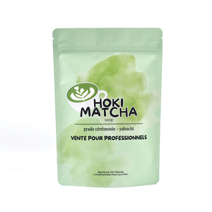 Pochette debout incassable refermable personnalisée avec conception pour sacs d'emballage en plastique de poudre de Matcha 500g - Product Image 2