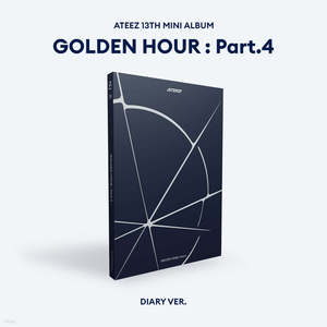 ATEEZ GOLDEN HOUR Part4 Photobook Diary Ver. ATEEZ Diary Edition K-pop Archival CD con encuadernación de papel y plástico - Product Image 1