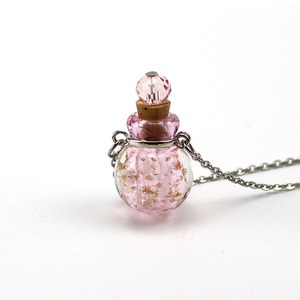 Collier avec flacon d'huile essentielle en acier inoxydable qui brille dans le noir, pendentif lumineux, chaîne - Product Image 3