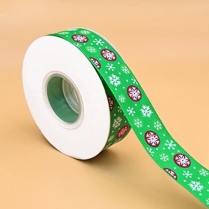 Luxury Metallic Christmas <b>Ribbon</b> Custom Pattern For High End Seasonal Packaging - Product Image 2