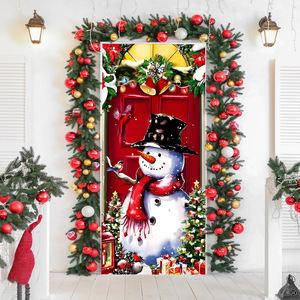 Copriporta <span class=keywords><strong>Natalizio</strong></span> Buon Natale, Telo Decorativo da Appendere per Atmosfera di Festa, con Design per Telaio della <span class=keywords><strong>Porta</strong></span> Decorazioni di Natale - Product Image 6