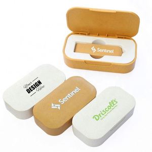 Biodegradable Wheat Straw <b>USB</b> Drive Set - Eco-Friendly <b>Storage</b> for Business with Custom Logo Options - Product Image 1