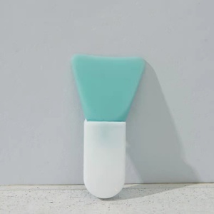 Usine en gros poignée courte Silicone masque brosse applicateurs spatule de maquillage pour masque cosmétique et argile crème Gel outils de beauté - Product Image 4