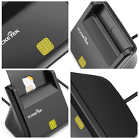 Rocketek通用串行总线2.0 ISO7816智能卡sim卡插槽发光二极管指示灯智能卡读卡器