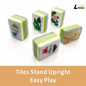 Portable <b>Mahjong</b> Tiles Compact Standing <b>Mahjong</b> Pieces Lightweight Game <b>Set</b> for Travel Play - Product Image 1
