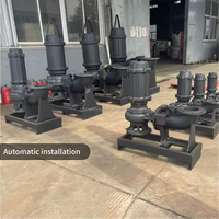 Pompe centrifuge électrique submersible 2HP anti-colmatage en fer et acier inoxydable à haut débit pour eaux usées et boues, OEM