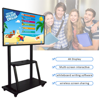 Tableau blanc interactif OEM, écran tactile LCD 4K, tableau numérique interactif intelligent pour l'éducation, bureau/école/salle de classe