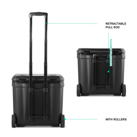 EVERICH ODM/OEM Glacière isotherme 38L avec roue, logo personnalisé, haute qualité pour le stockage du vin en camping, nouvelle mode