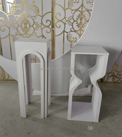 Fournitures de décoration de fête JINDA, socle carré blanc, table à dessert, support de présentation de fleurs en PVC pour accessoires de décoration de mariage